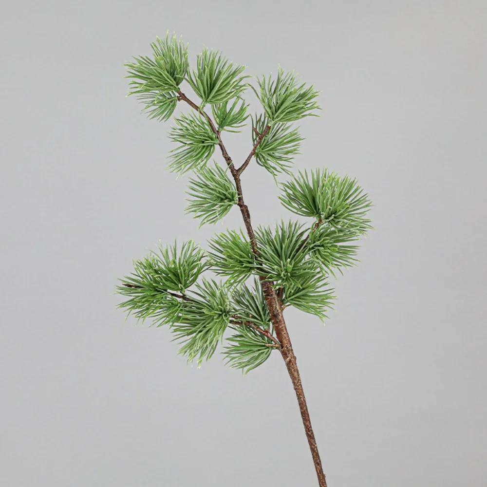 

60 CM Artificial Pine Branch Luxury Realistic Pine Trees Plants Decorative Plastic Simulation Plant Pine Holiday Party Decor белый