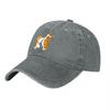Cute Cat Couple Embroidered Washed Canvas Baseball Cap Unisex Adjustable Hat Fashion Streetwear Accessory