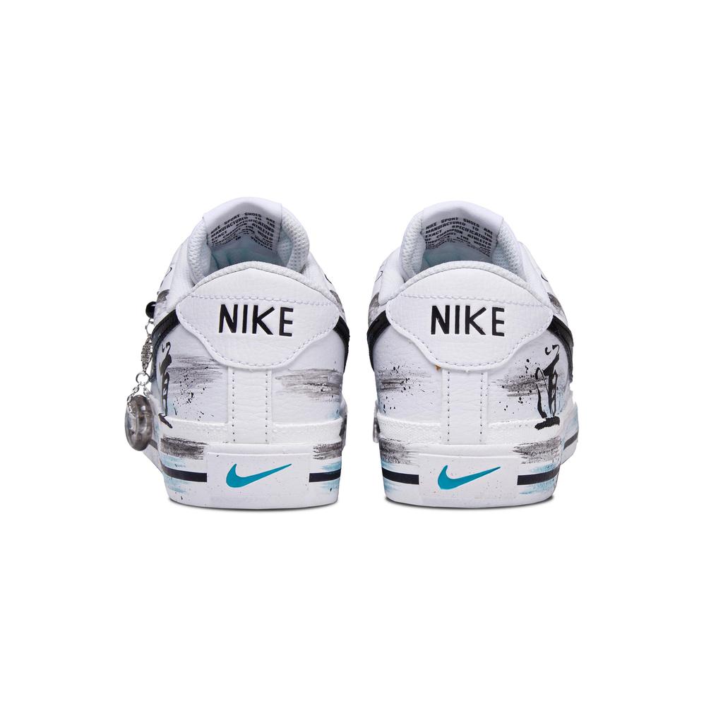 Nike Court Legacy Low Top Skateboard Shoes Men's White Cyan DH3162-100(Team846-)