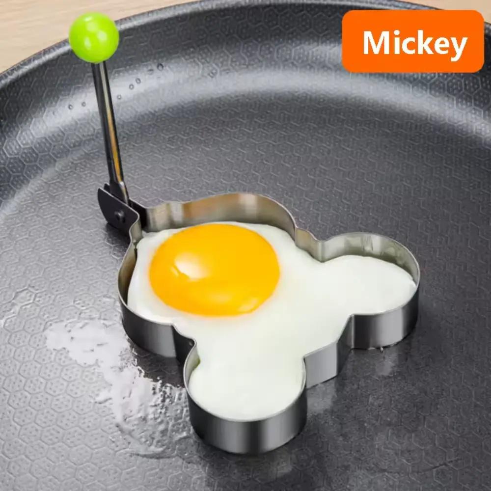 New Stainless Steel Fried Egg Mold Heart Pancake Circle Shape Fried Egg Shaper Kitchen Tools Accessories Egg Tool Bento Art