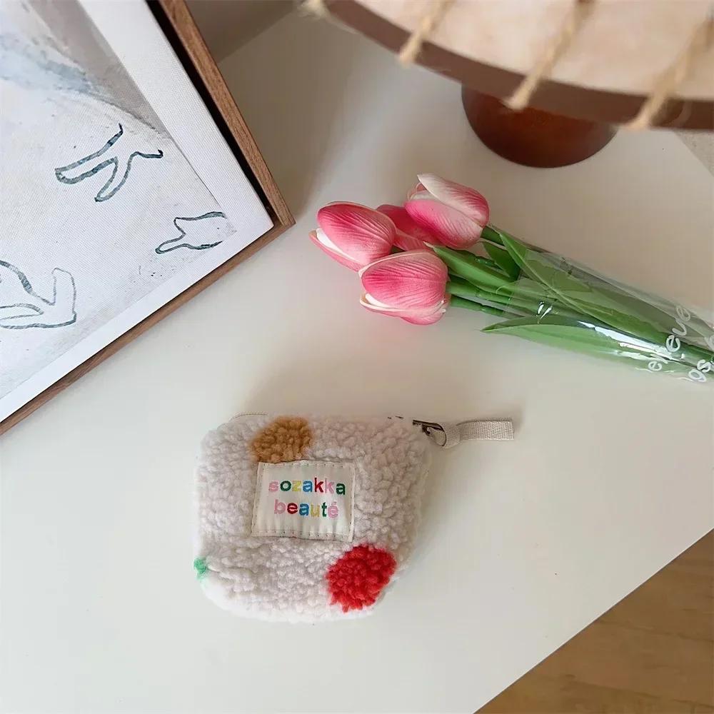 Coin Purse Women Fresh Floral Coin Wallet Zipper Bag Change Pouch Key Holder Small Mini Storage Case Pouch Money Bags Gift