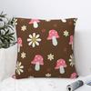 Cartoon Cute Forest Mushroom Pillowcase Polyester Cushion Cover Decorative Throw Pillow Case Cover Home Zipper 40X40cm