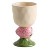 Hand Painted Fruit Ice Cream Ceramic Stem Cup Gift Box for Breakfast Dessert Party Home Decor Present