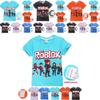 Vibrant Children's Roblox Game Print Short Sleeve Youth Boys Round Neck Casual T-shirt