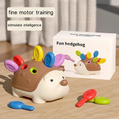 Lernspielzeug, Feinmotorik-Spielzeug für Kleinkinder von 1–3 Jahren, Igel, Lernen, Zählen und Sortieren, Entwicklung sensorischer Geschenke
