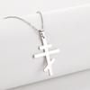 stainless steel necklace, European and American personality trend Orthodox cross chain, titanium steel necklace