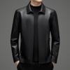 Genuine Leather Jacket Men's First Layer Sheepskin Men's Motorcycle Business Casual Autumn and Winter Leather Jacket Jacket