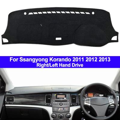 Car Dashboard Cover Dash Mat Carpet Cape For Ssangyong Korando 2011 2012 2013 LHD RHD 2 Layers Auto Sunshade Anti-sun Cushion