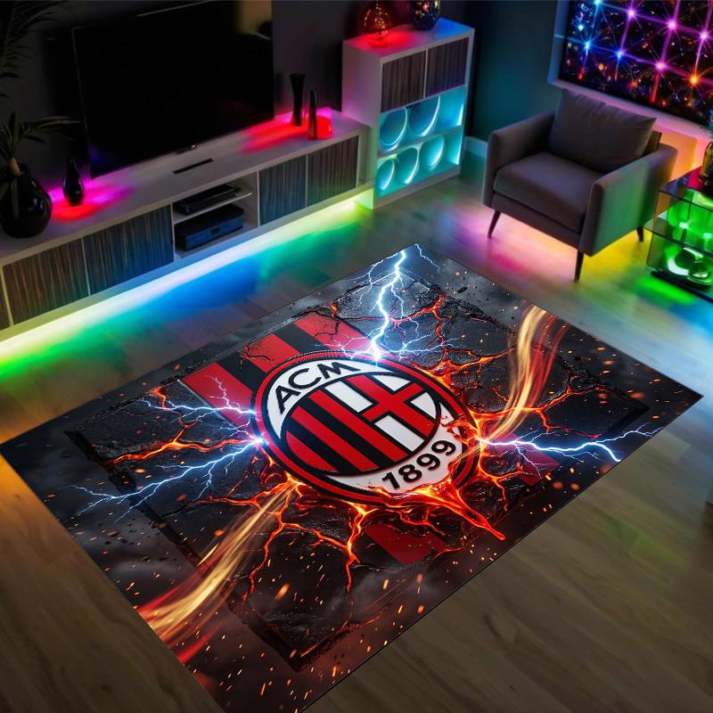 AC Milan Design Crystal Velvet Carpet Cozy Non?Slip Printed Rug For Bedroom Living Room Entrance