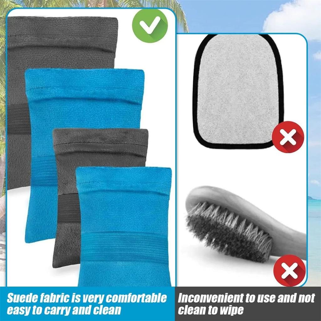 Sand Removal Gloves and Bag –  Beach Accessory 2025, Easy Sand Remover for Vacation, Fun and Convenient Tool for Beach Trips, Outdoor Summer Use