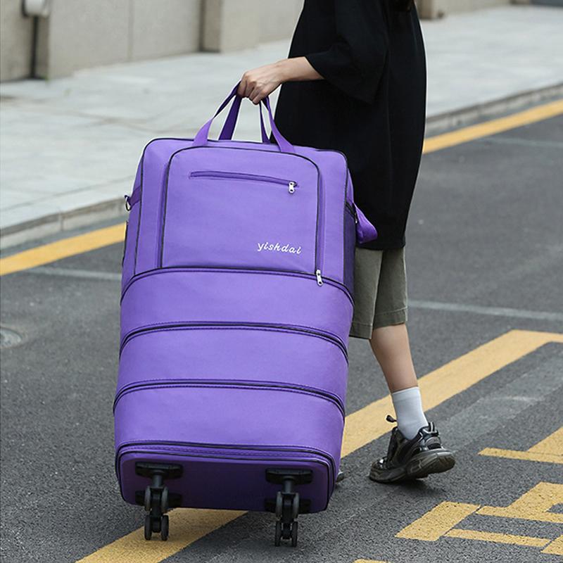 2/3/4 layer Folding Universal Wheel Luggage Bag, Shoulder Travel Bag, Female Large-capacity Storage, Moving, Can Be Packed As A Checked Bag