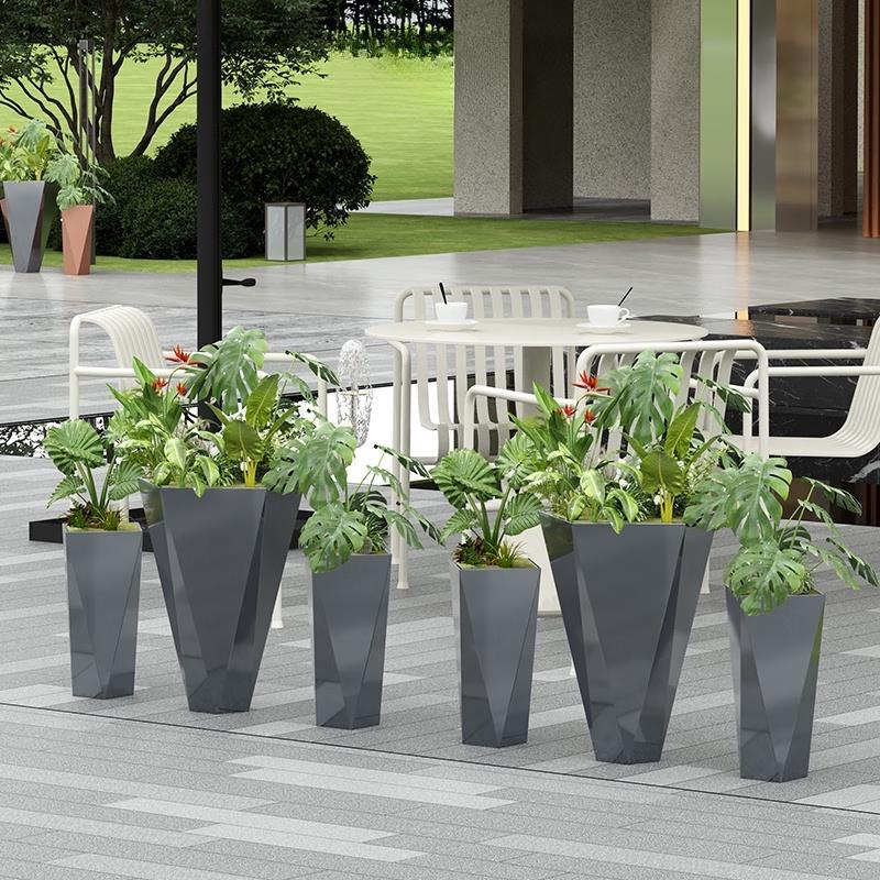 Cloud Rudder Black Titanium Stainless Steel Planter