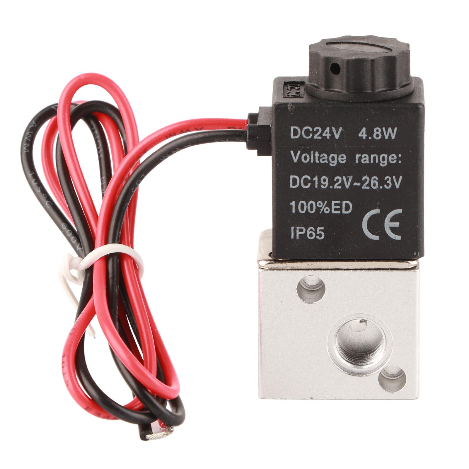 

3V106 3 Way 2 Position 18 BSP Normally Closed Pneumatic Solenoid Air Valve( DC 24V)