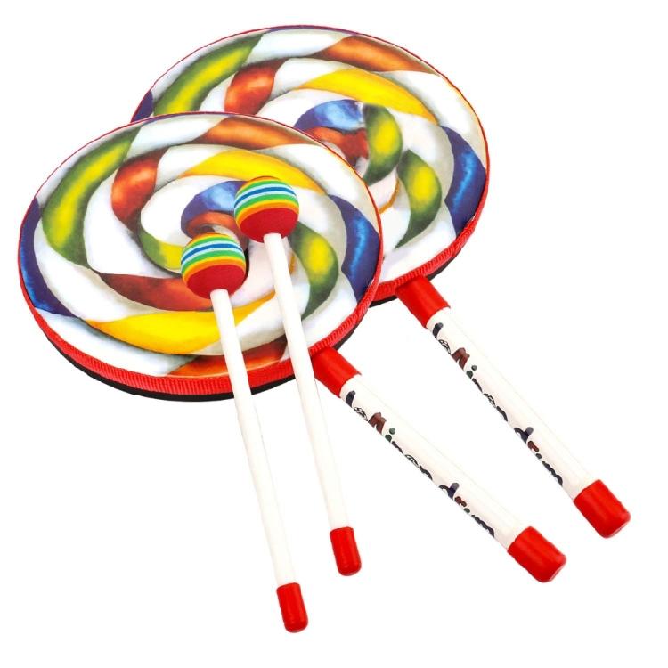Musical Learning Toy Plastic Drums With Drumsticks Develop Rhythm Awareness for Preschool Classroom Activityy