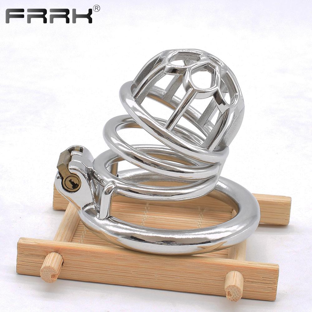 BDSM Sex Toys for Men Stainless Steel Male Chastity Device Metal Cock Cage Tease Bondage Belts Erect Orgasm Erotic Cock Rings