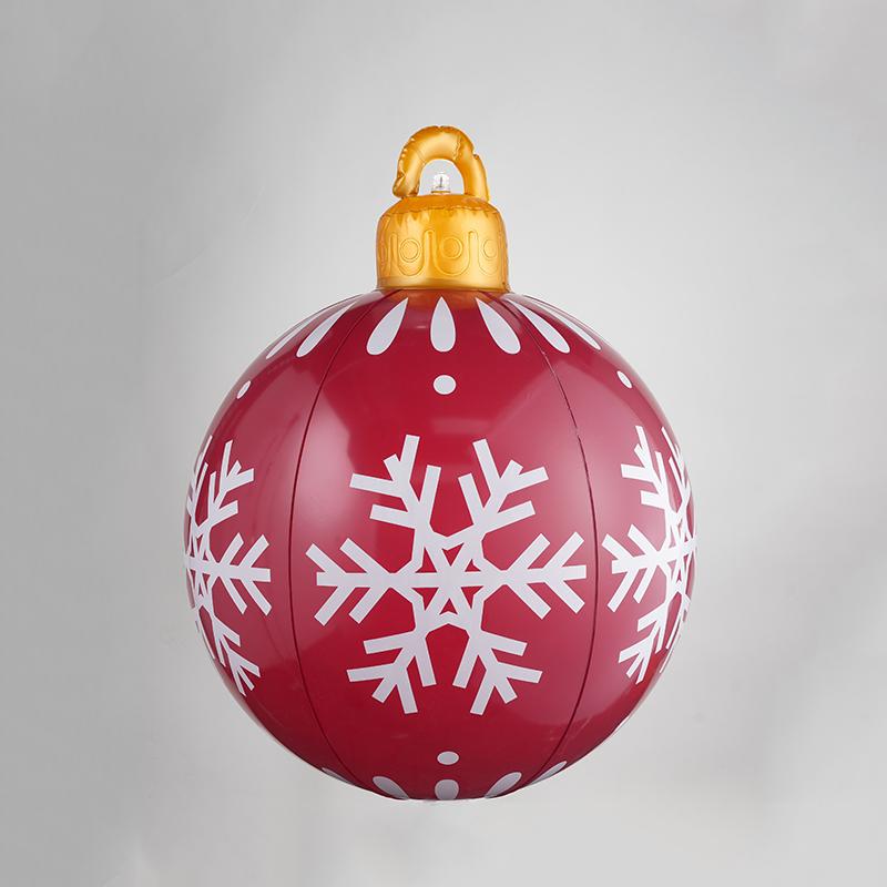 Weihnachten Aufblasbare Dekoration Ballon Drucke Handwerk Spielzeug Ball Festlichen Spaß Im Freien 60Cm