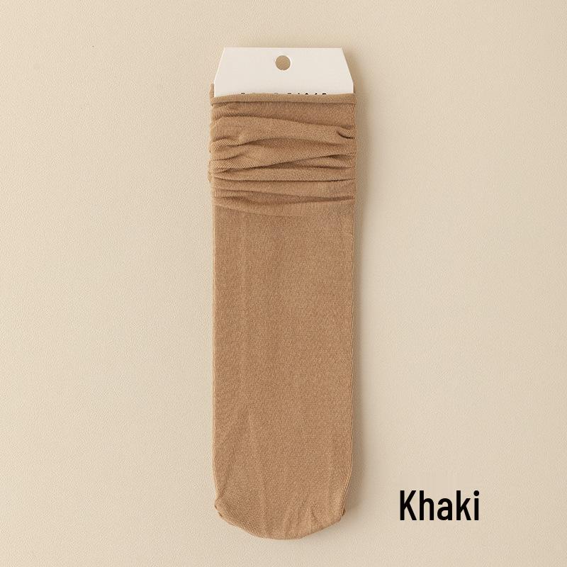 Nahtlose Damen-Socken bis zur Wade aus gekämmter Baumwolle - Weiß, Herbst/Winter, Japanischer Akademiker-Stil, Vielseitig und einfarbig