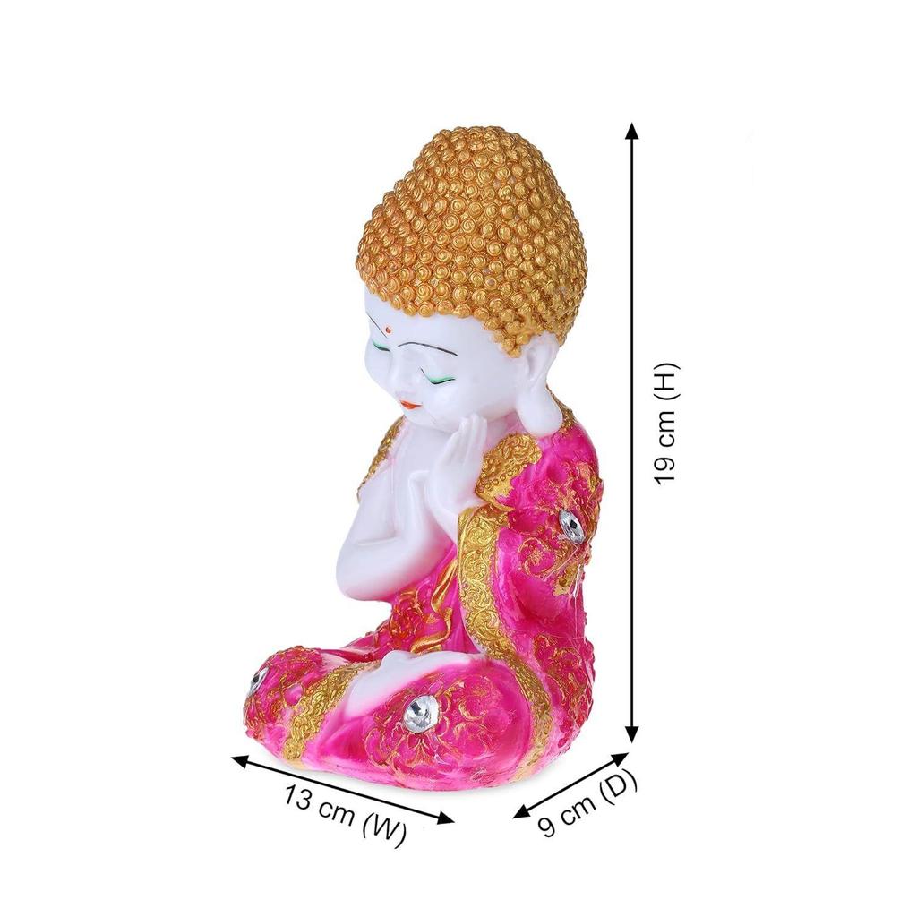 Polyresin Buddha Idol Decorative Showpiece Little Baby Monk Buddha