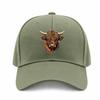 Highland Cow Print Adjustable Baseball Cap for Unisex Women Breathable Duckbill Sun Hat for Travel Camping Daily Wear