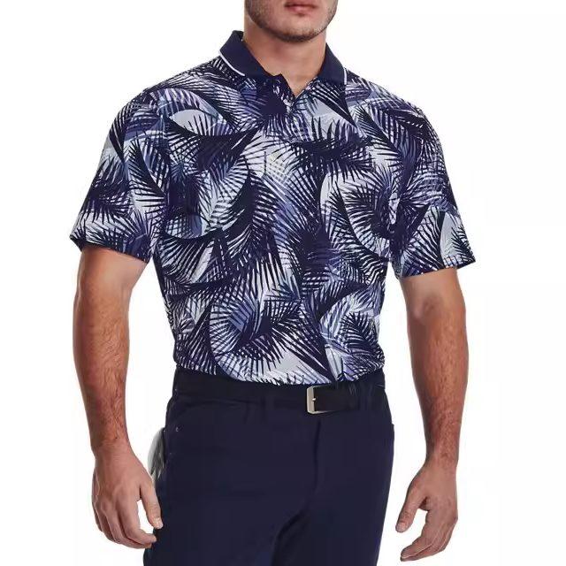 Under Armour SS23 Iso-Chill Graphic Palm Polo Shirt 1377367-410
