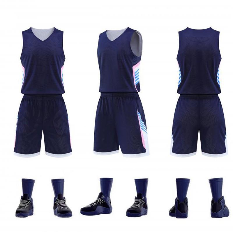 Mens Womens Basketball Jersey Set Quick Dry Breathable Training Uniform Custom Double-Sided Team Sport Wear