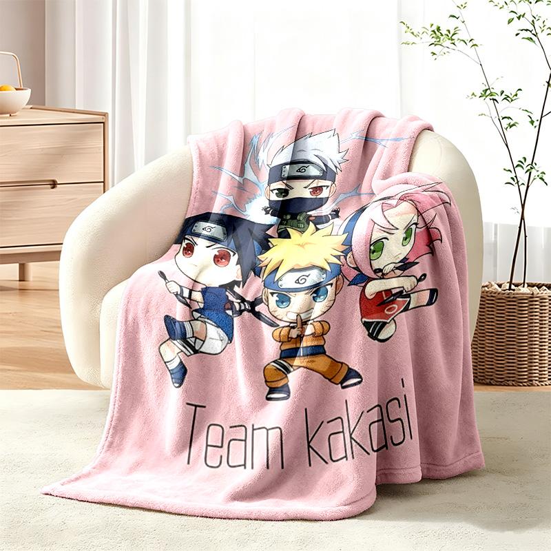 Naruto Blanket Flannel Blanket Soft Cozy Plush Throw for Sofa Bed Lightweight Home Decor