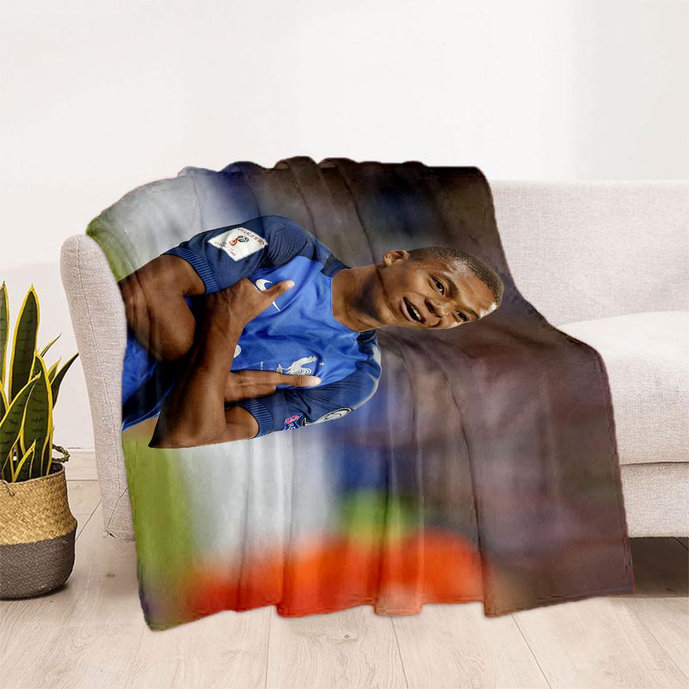 Kylian Mbappé Action Blanket Soft & Cozy Great for Chair Bedding Sofa for All Occasions Modern Perfect Gift for Relatives and Friends