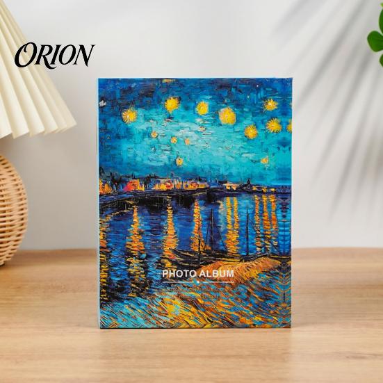 Non-damaging Photo Storage Oil Painting Style Album, Cartoon Slip-In Pocket Kids Memory Book, Thick Paper Durable Album Cover Transparent Sleeves