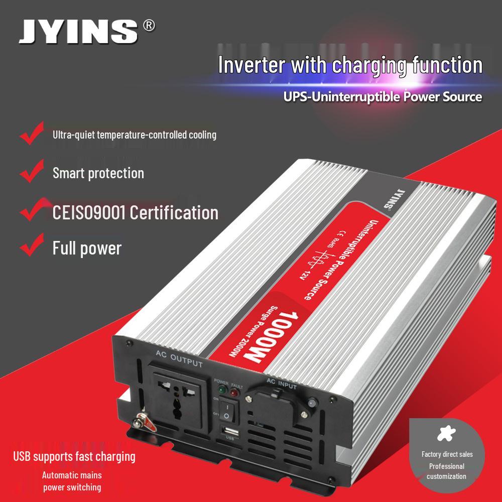 1000W 24V to 220V Solar Home & Vehicle UPS Inverter 12V to 220V