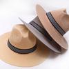 Men's Sunscreen Bamboo Woven Big Edge Hat Spring and Summer Men's Straw Hat Western Cowboy Hat Top Hat Sun Hat Seaside