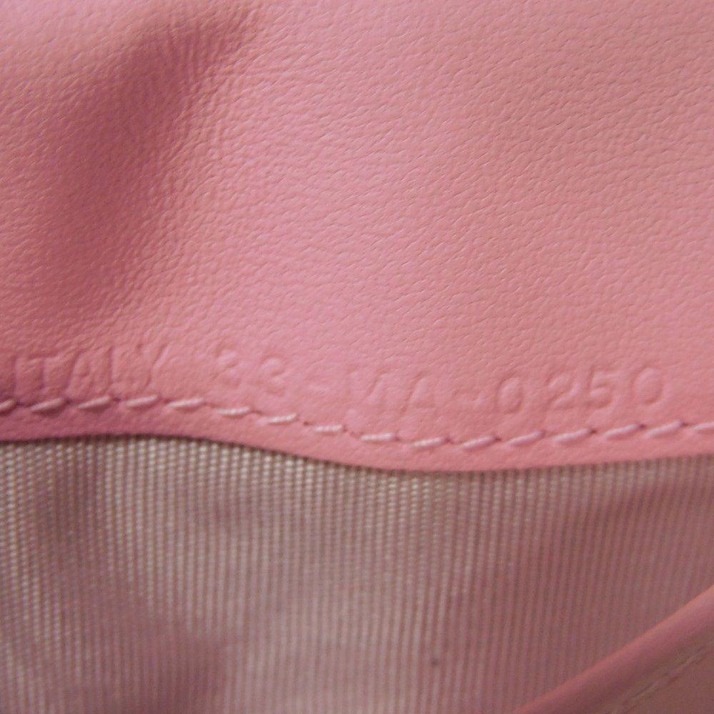 Used Lady Dior Card Holder 10656 S0011PANB 7946 with logo charm, pink two-tone, excellent condition, Cannage Black from