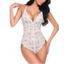 European & American Plus Size Lace Bodysuit - Sexy Nightclub Lingerie
