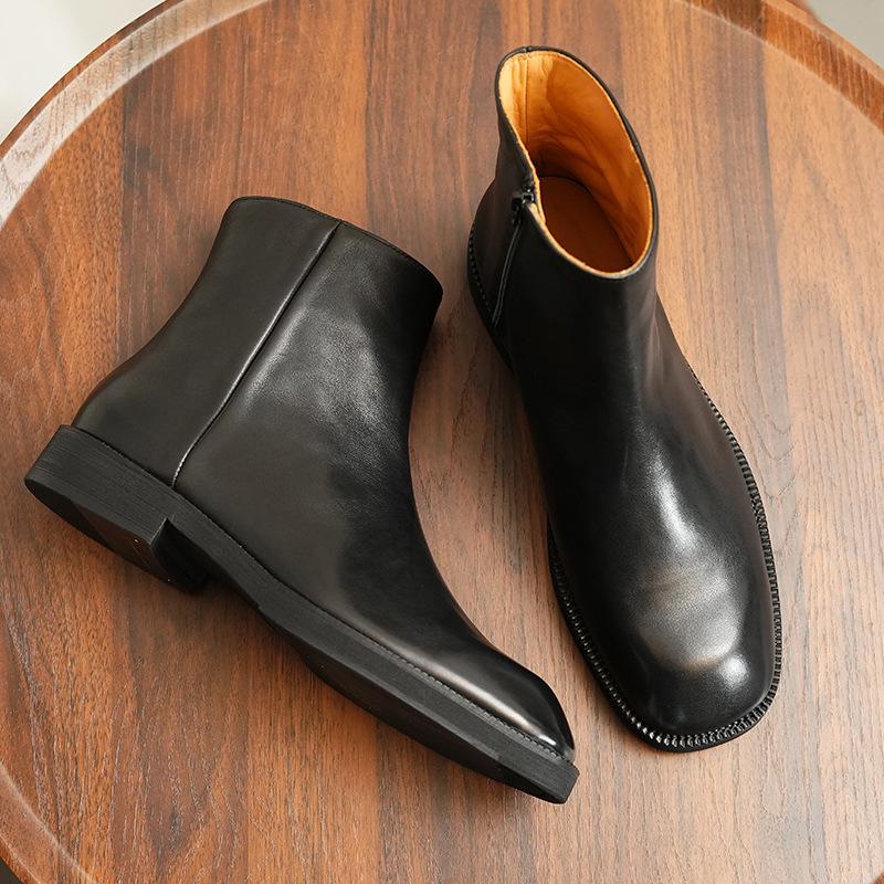 Men's 2026 Retro High-Top Leather Martin Chelsea Boots - Genuine Leather, Winter British Style