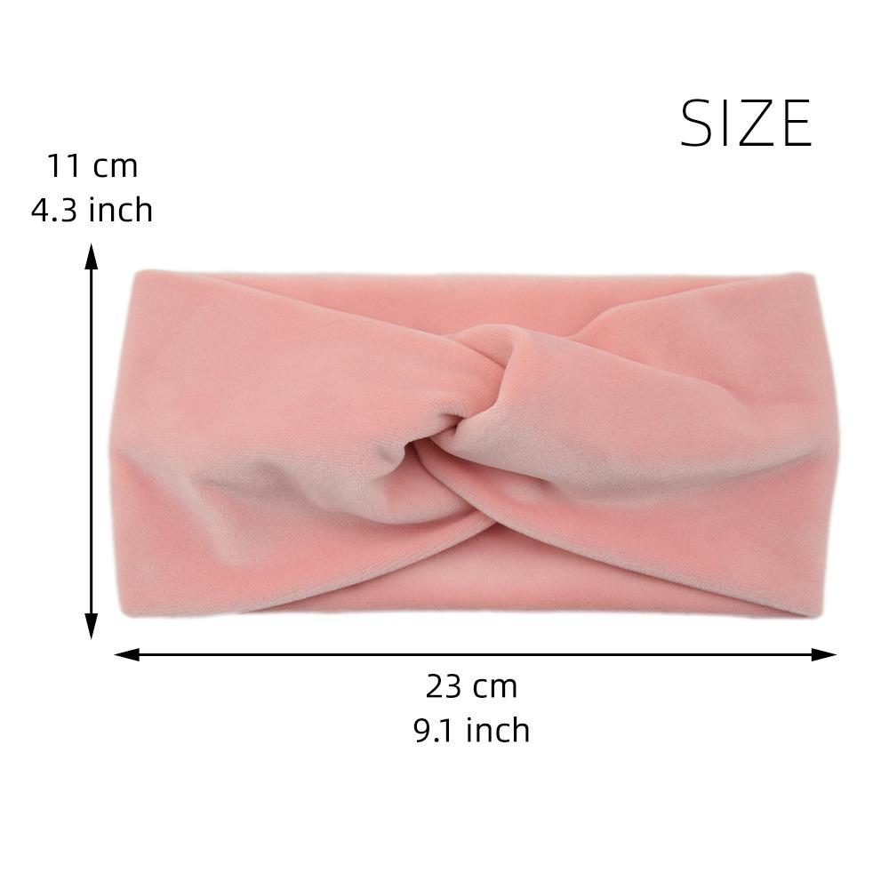 New Winter Simple Cross Headband For Women Handmade Solid Color Elastic Knot Turban Bandage Yoga Hair Accessories