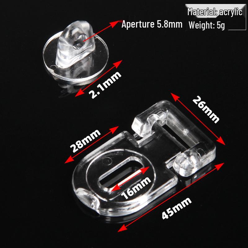 Punch-Free Transparent Acrylic Latch for Door, Box, and Toy
