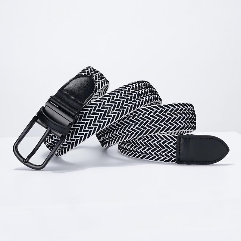 Men's Tactical Nylon Pin Buckle Belt - Woven Leather for Outdoor & Workwear