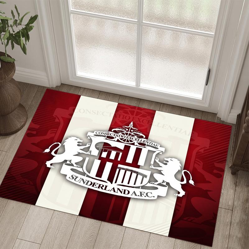 Sunderland Design Křišťálový sametový koberec Útulný ne?Protiskluzová tištěná předložka do ložnice, obývacího pokoje, předsíně