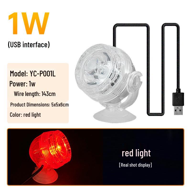 Waterdichte LED Aquarium Clip Lamp - Super Heldere Zevenkleurige Duik Spotlight