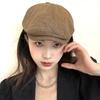 Street retro babes forward hat children British beret cotton and linen fashion painter newsboy cap men