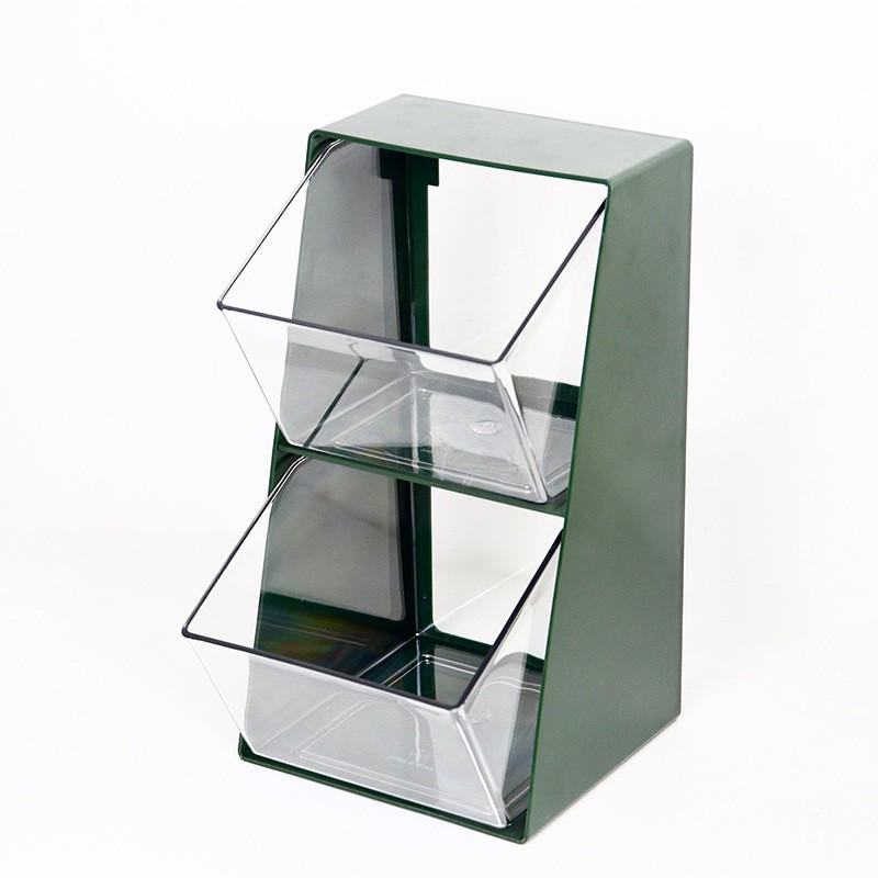 Shelf Organizer Desktop Storage Box Acrylic Transparent Desk Stationery Shelf Office Miscellaneous Sorting Box