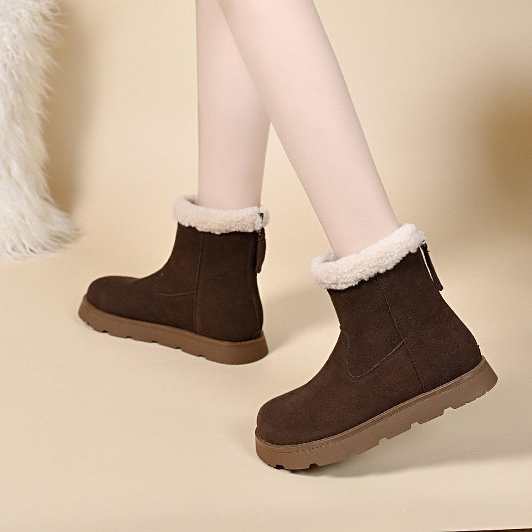 

Зимние ботинки Хлопковые ботинки Плоские ботинки Повседневные короткие ботинки 40 коричневый