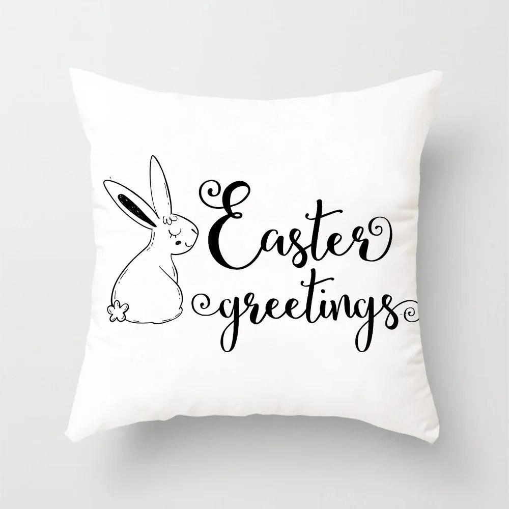 

Украшение дома Пасхальная наволочка с принтом кролика, наволочка для гостиной, дивана, наволочка, украшение для спальни, комнаты 45x45 см 40x40cm