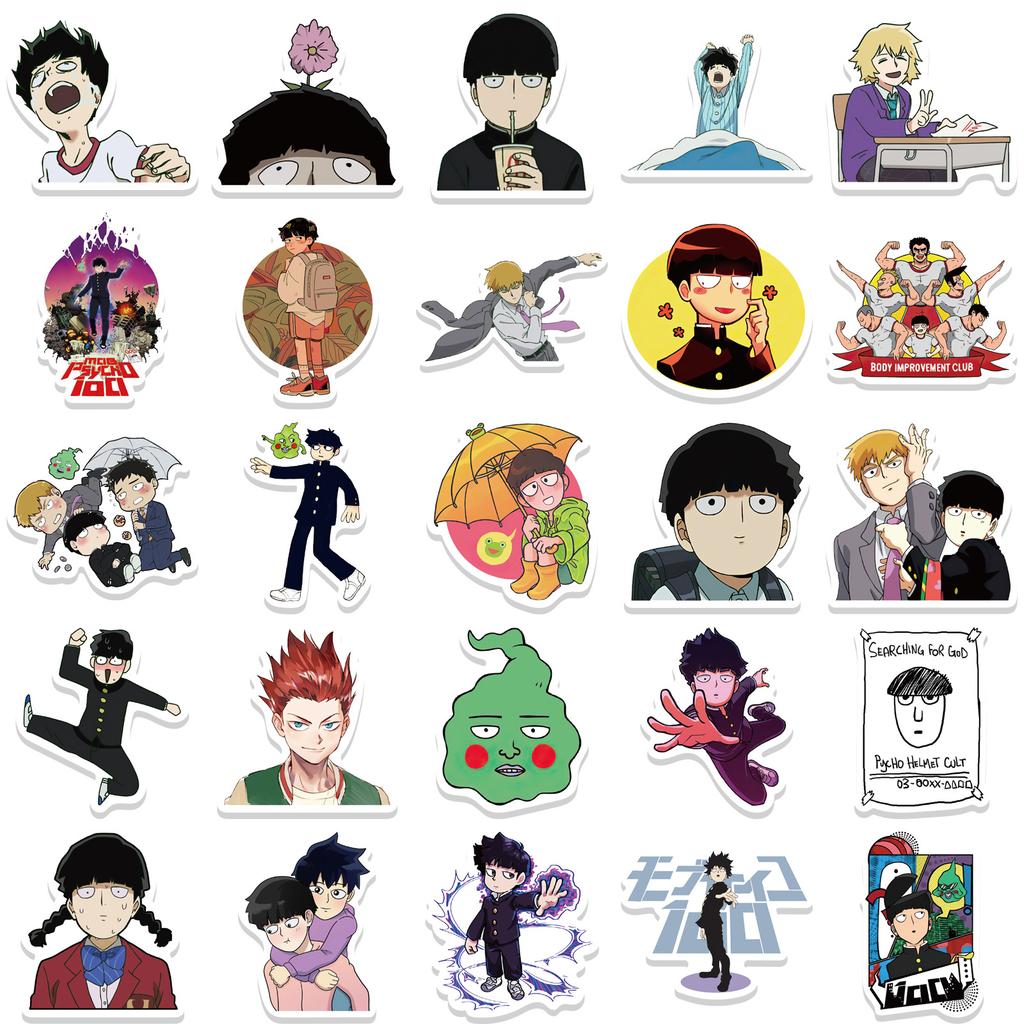 52 New Anime 100% Graffiti Stickers Computer Water Cup Suitcase Guitar Notebook DIY Stickers