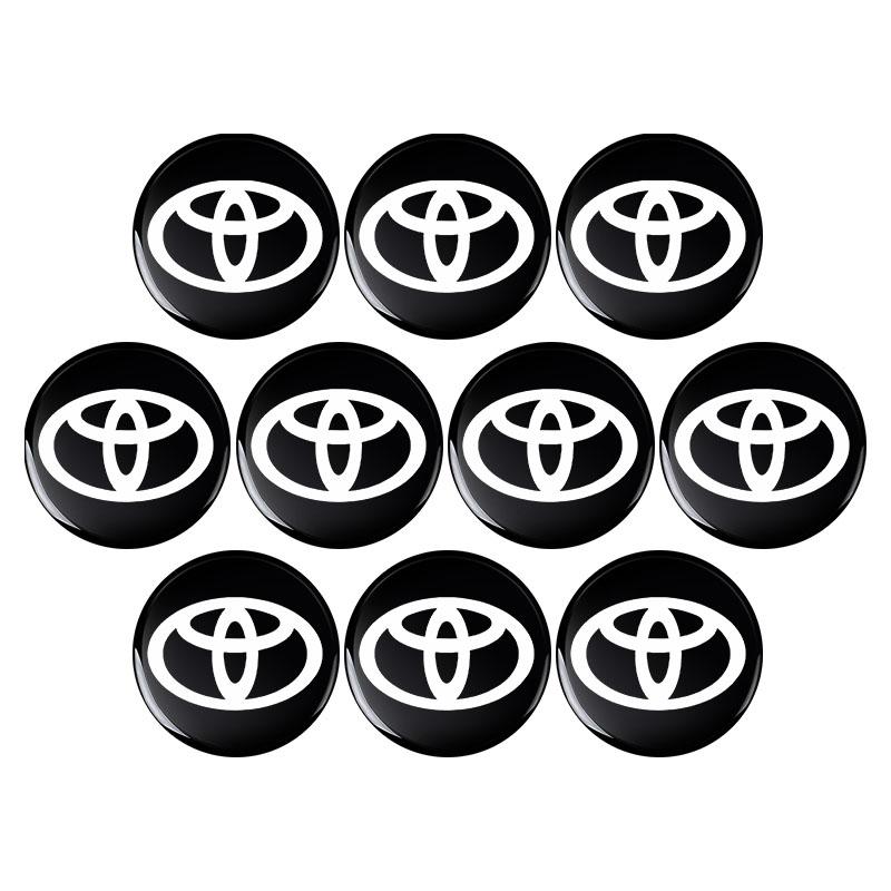 2/5/10 Stück 14MM Fernbedienungs-Autoschlüssel-Aufkleber Emblem Zubehör für Toyota TRD GR Yaris Corolla Avensis Aygo Vitz Vios Yaris Mark-X Mirai