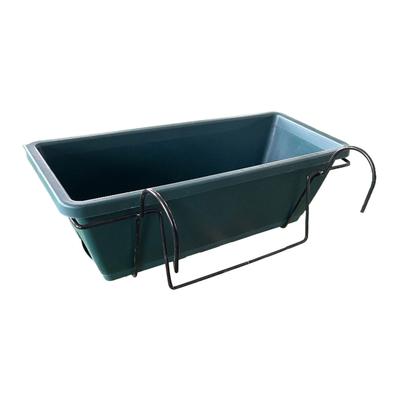 Cesta de flores retangular ABS resistente e durável plantador suspenso para varanda ao ar livre jardineiro planta
