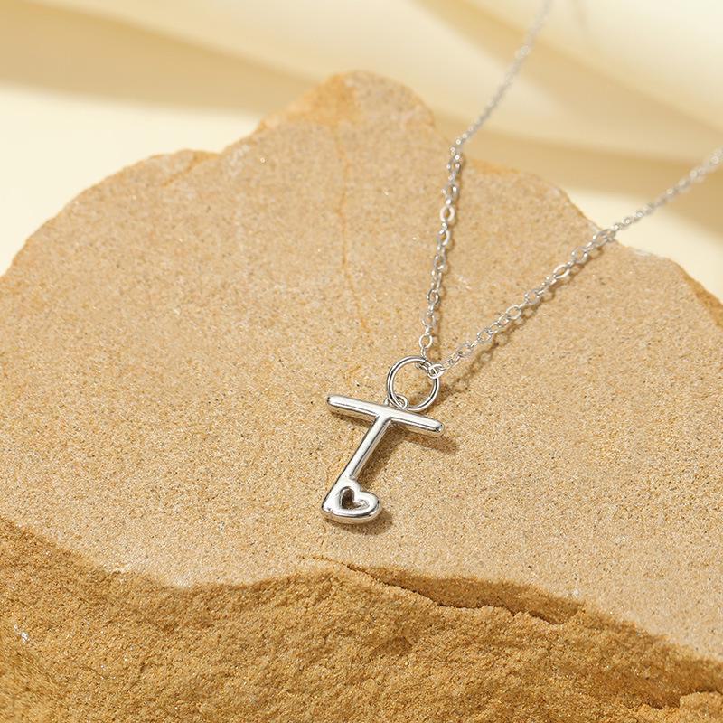 Banyan Tree S925 Silver English Letter Pendant Necklace - Simple, Elegant Style for Mother's Day