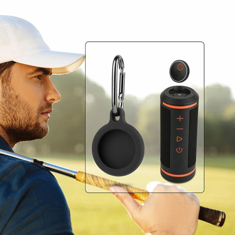 Protective Silicone Sleeve For Remote Speakers Remote Cover with Carabiner AntiSlip Grip, Shock Absorbents Protector