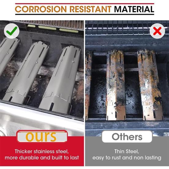 Varmeplater Skjold for Charbroil Grill Justerbare Flammetemmere Brennerdeksler Universelle Reservedeler for De fleste Gassgriller