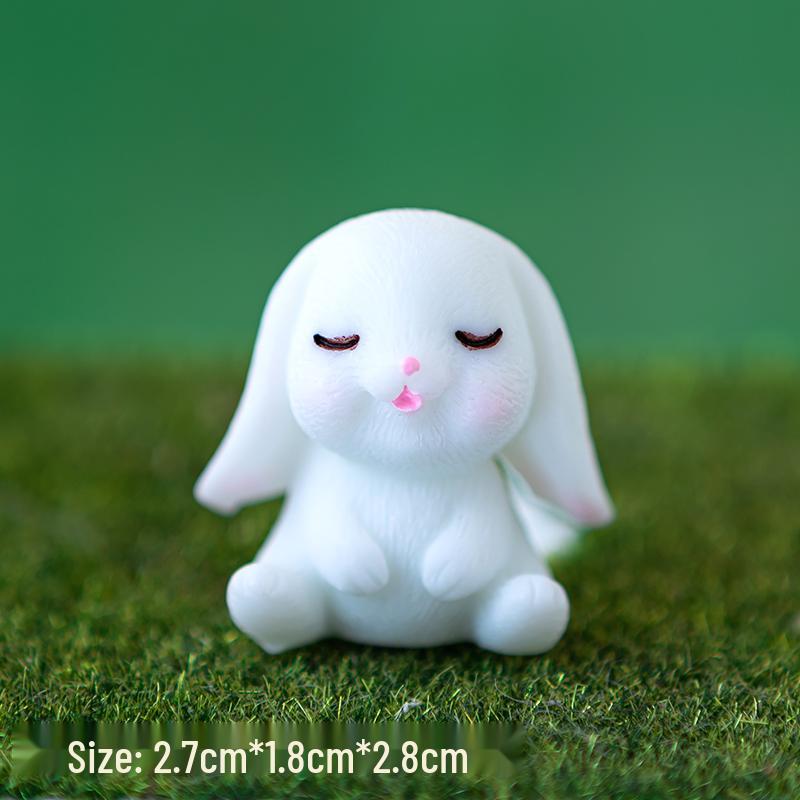 Pastoral Rabbit & Carrot Mini Basket Cake Topper Set