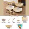 Couple Cats Cartoon Ceramic Dinnerware Gift Set